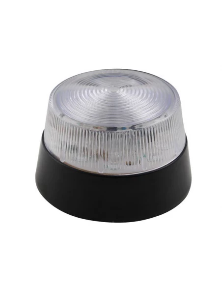 Flash stroboscopique à led - transparent - 12 vcc - ø 77 mm