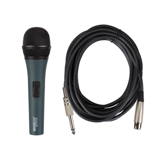 Microphone dynamique professionnel noir avec mallette