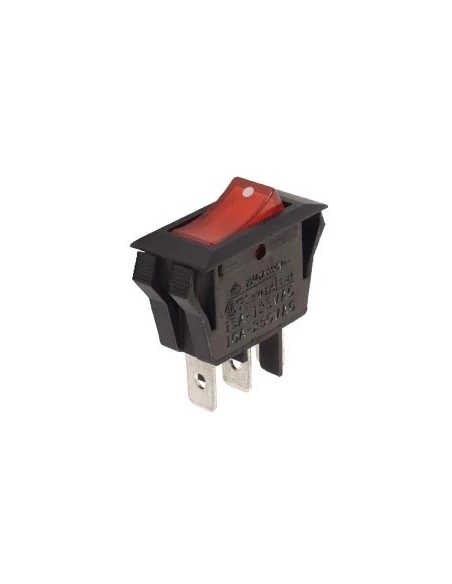 Interrupteur de puissance a bascule 10a-250v spst on-off - avec temoin neon orange