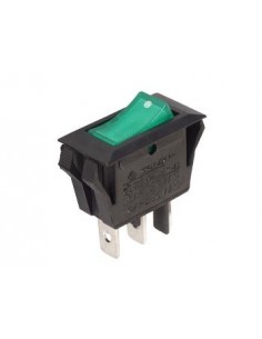 Interrupteur de puissance a bascule 10a-250v spst on-off - avec temoin neon vert