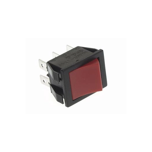 Interrupteur de puissance a bascule 10a-250v dpdt on-off - capuchon rouge