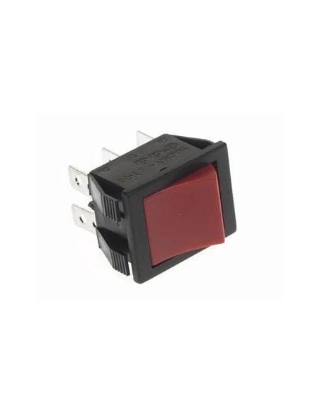 Interrupteur de puissance a bascule 10a-250v dpdt on-off - capuchon rouge