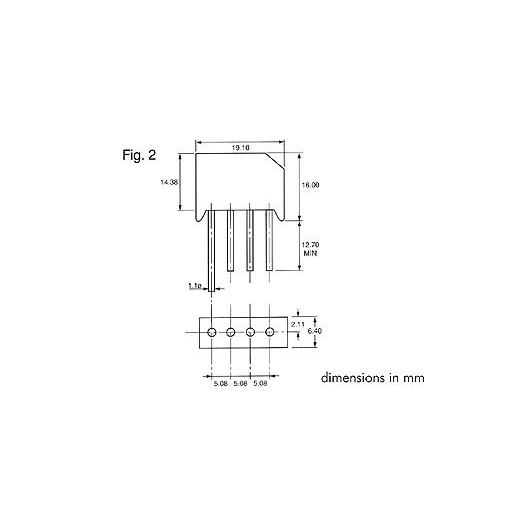 Pont de redressement 50v-4a (rs401/l)