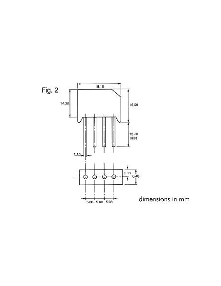 Pont de redressement 50v-4a (rs401/l)