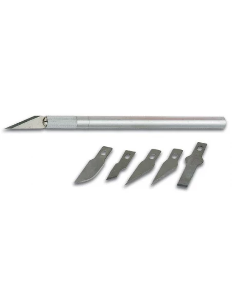 Cutter de précision livré avec 5 lames
