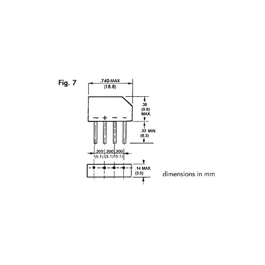 Pont de redressement 250v-1 5a (b250c-2300-1500)