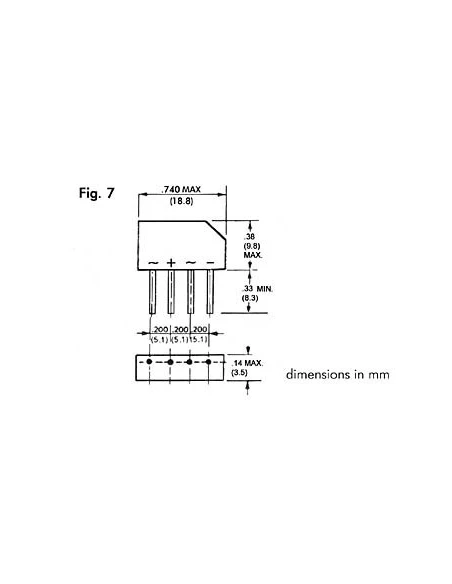 Pont de redressement 250v-1 5a (b250c-2300-1500)