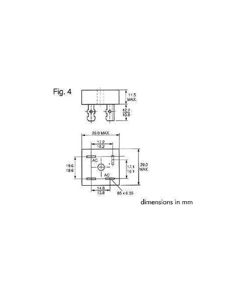 Pont de redressement 800v-15a (kbpc1508)