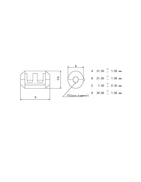 Filtre pour cables ø7 5mm