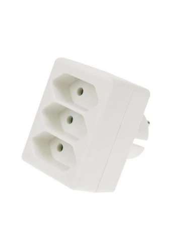 Fiche multiple, 3 prises euro