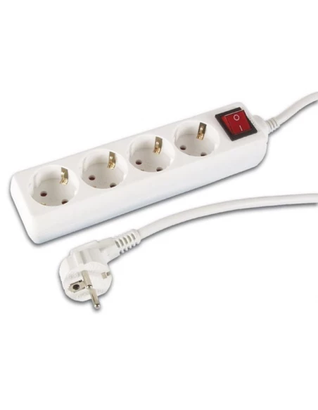 Bloc multiprises, 4 prises + interrupteur