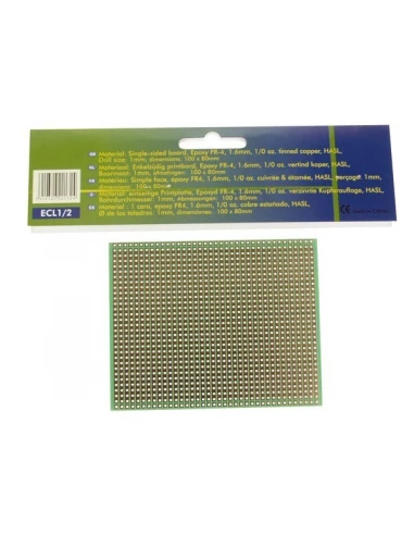 Eurocard a bande cuivree - 100x80mm - fr4 (1pc/bl)