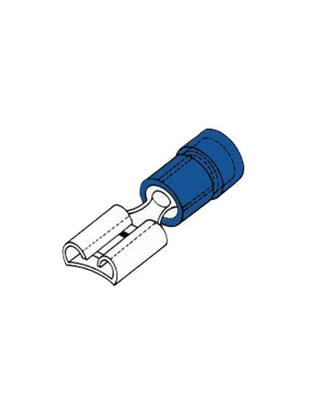 Cosse femelle 4 8mm bleue