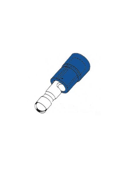 Cosse cylindrique male bleue