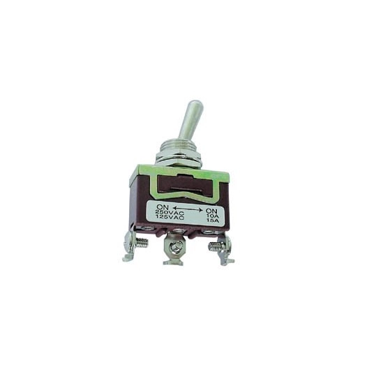 Inverseur unipolaire a levier on-off-on 10a/250v