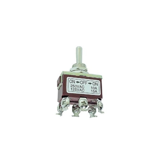 Inverseur bipolaire a levier (on)-off-(on) 10a/250v