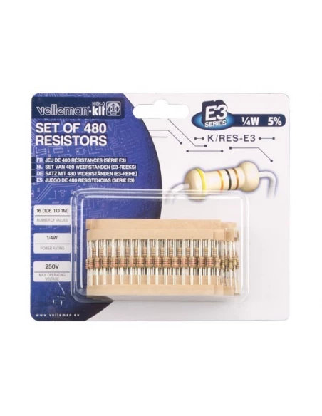 Jeu de 480 résistances (série e3)