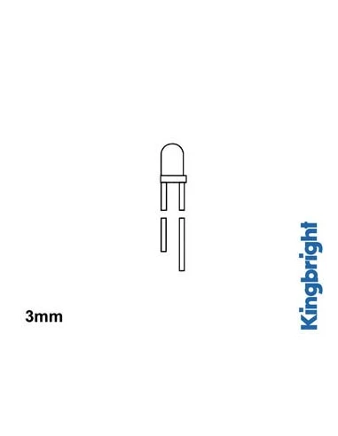Leds standard 3mm - rouge transparent