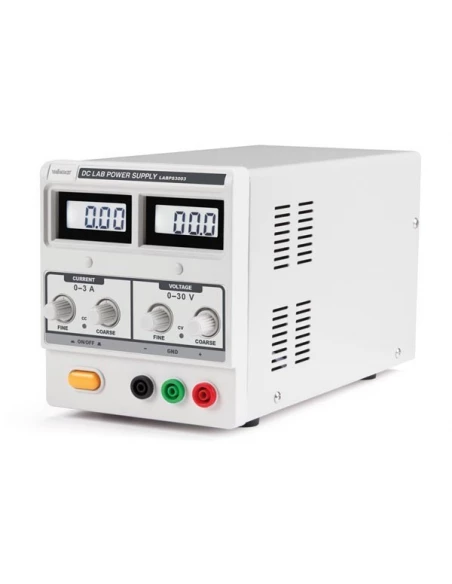 Alimentation de laboratoire 0-30 vcc 0-3 a max / avec double afficheur lcd