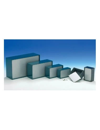 Coffret 'optative' en plastique - bleu petrole 215 x 130 x 77mm