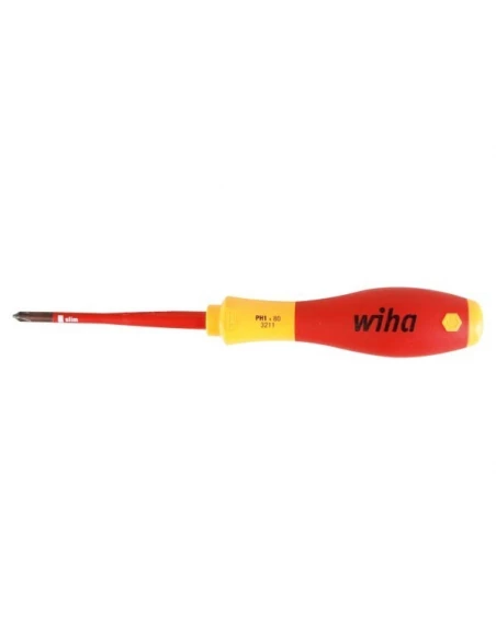 Wiha - tournevis slimfix softfinish® vde/gs - phillips ph1 x 80mm