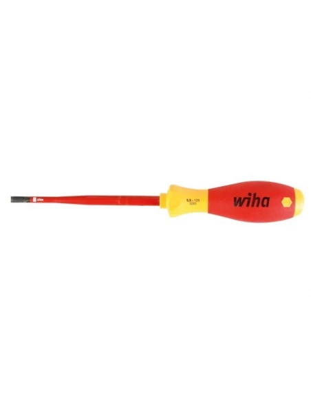 Wiha - tournevis slimfix softfinish® vde/gs - tête à fente 5 5 x 125mm