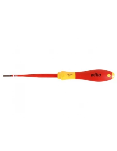 Wiha - tournevis slimfix softfinish® vde/gs - tête à fente 3 5 x 100mm