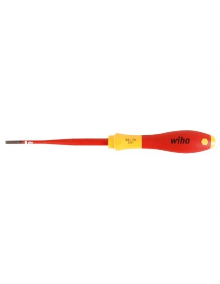 Wiha - tournevis slimfix softfinish® vde/gs - tête à fente 3 5 x 100mm