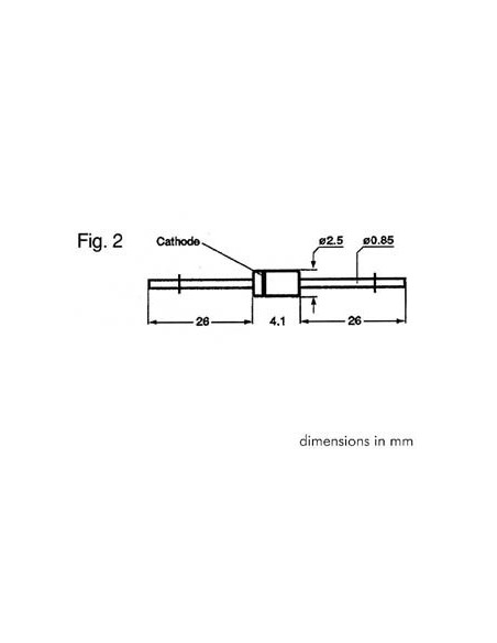 25 diode zener 2v7 - 1 3w