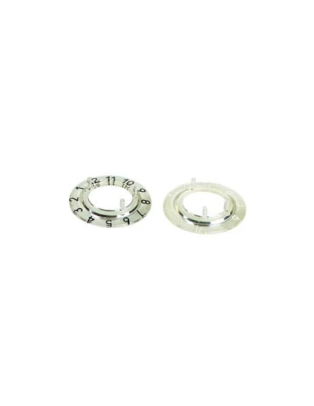 Dial for 21mm button (transparent - black 12 digits)