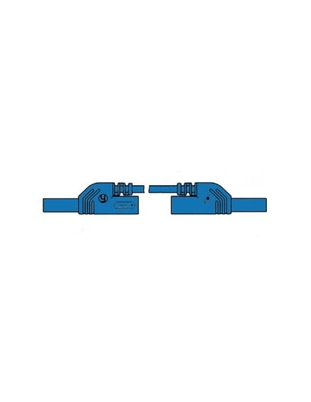 Cordon de mesure isole 4mm 25cm avec reprise - bleu (mlb-sh/ws 25/1)