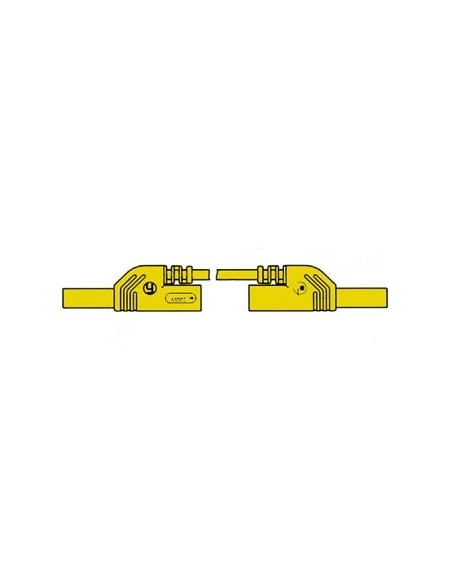 Cordon de mesure isole 4mm 25cm avec reprise - jaune (mlb-sh/ws 25/1)