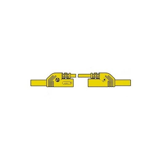 Cordon de mesure isole 4mm 50cm avec reprise - jaune (mlb-sh/ws 50/1)