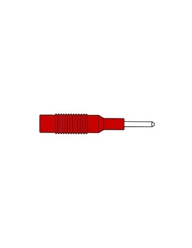 Adaptateur fiche 2mm vers 4mm - rouge (mzs 2)