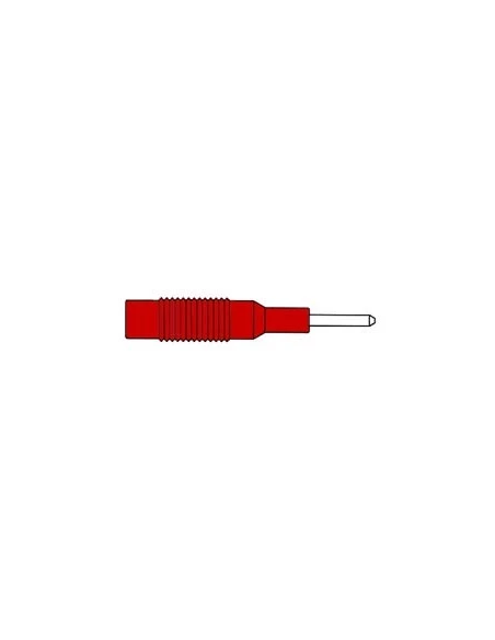 Adaptateur fiche 2mm vers 4mm - rouge (mzs 2)