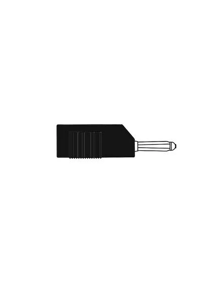 Fiche multicontacts 4mm a trou transversal et reprise arriere - noir (bsb 20k)