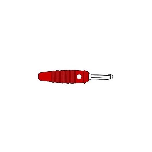 Fiche multicontacts 4mm a trou transversal - rouge (version 30a) (bula 30k)