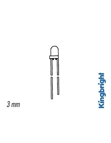 Led clignotante verte diffusante 3mm