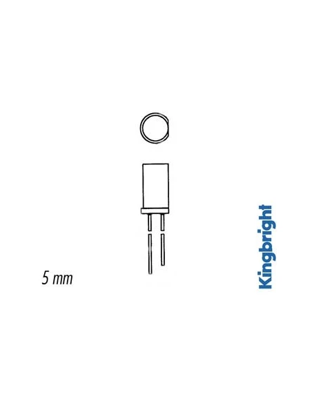 25 Led plate jaune diffusante 5mm