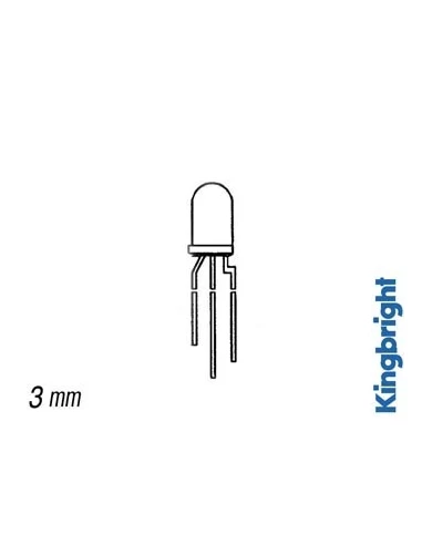 Led bicolore rouge/verte 5mm - blanc diffusant