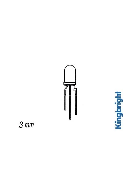 Led bicolore rouge/verte 5mm - blanc diffusant