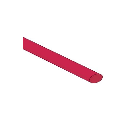 Gaine thermoretractable 2:1 - 6 4mm - rouge - 50 pcs