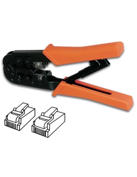 Pince a sertir pour connecteurs modulaires 6p4c (rj11), 6p6c (rj12), 8p8c (rj45)