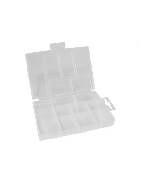 Boîte de rangement en plastique (85 x 135 x 25 mm / 3 35'' x 5 31'' x 0 98'') - 6 compartiments