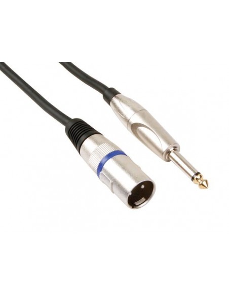 Cable professionnel xlr, xlr male vers jack mono 6 35mm (6m)