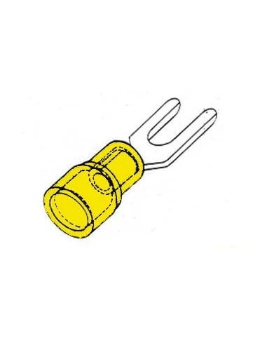 Cosse à fourche 5 3mm - jaune