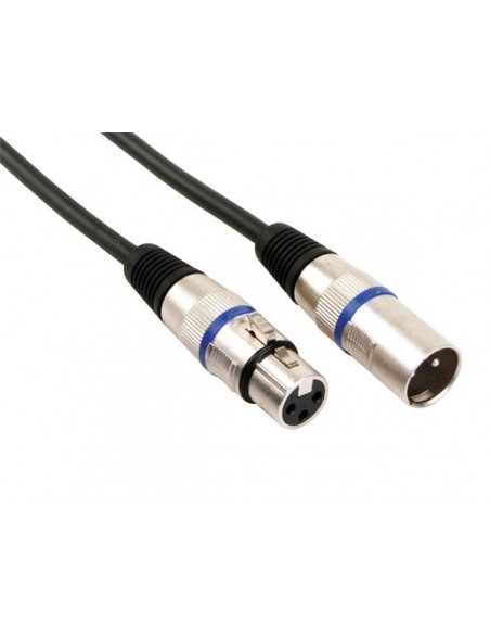 Cable professionnel xlr, xlr male vers xlr femelle (6m noir)