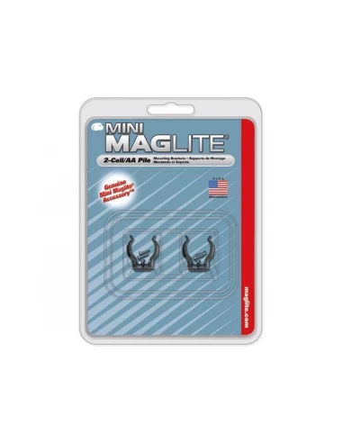 Maglite - crochets de fixation pour mini r6/mini 2aa/led pro+/led pro - 2 pcs