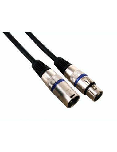 Cable professionnel xlr, xlr male vers xlr femelle (10m noir)