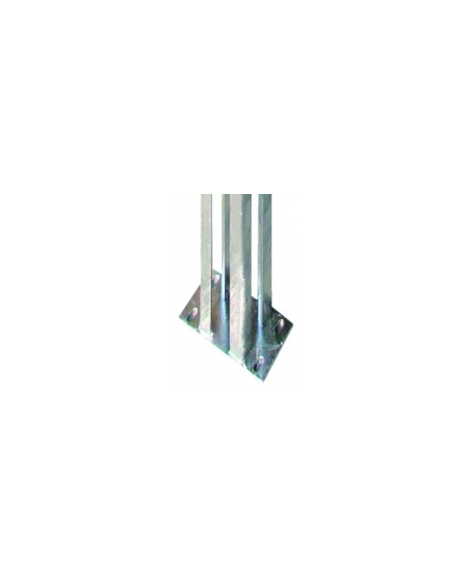 Platine galva pour pilier de portail alu 118x118